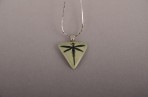 Green Dragonfly Small Triangle Necklace
