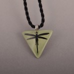 Green Dragonfly Large Triangle Necklace