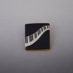 Wavy Piano Square Pin