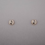 Small Round Note Earrings