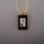 Note With Boarder Necklace
