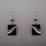 Square Wavy Piano Dangle Earrings